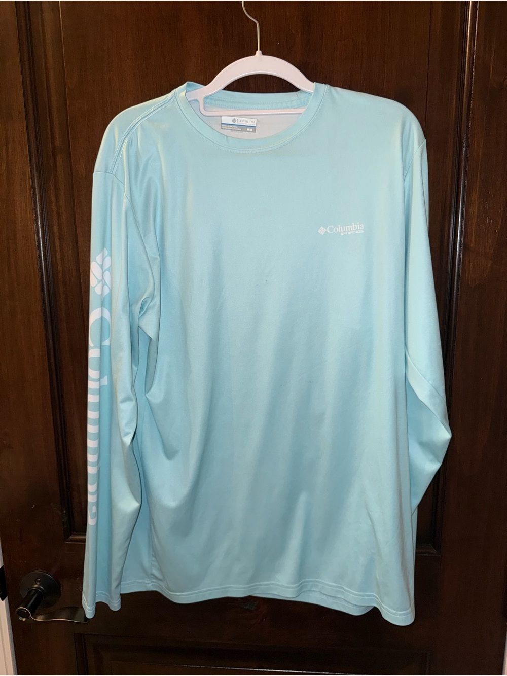 Columbia Men’s Long-Sleeve Swim Rash Guard - Light Aqua
